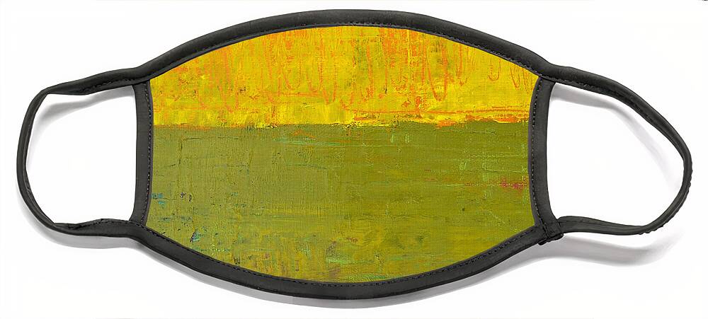Abstract Expressionism Face Mask featuring the painting Highway Series - Sunrise by Michelle Calkins