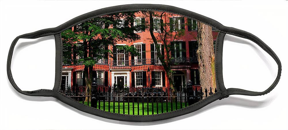 Photography Face Mask featuring the photograph Historic Homes Of Beacon Hill, Boston by Panoramic Images