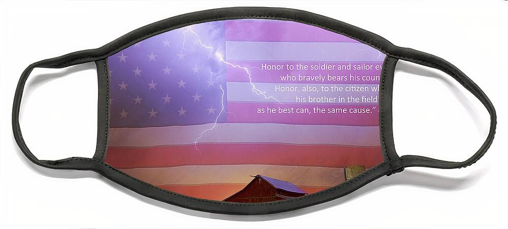 Usa Face Mask featuring the photograph Honor To The Soldier And Sailor Everywhere by James BO Insogna