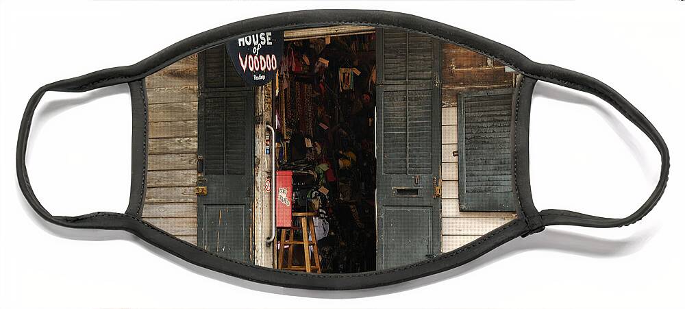 Bourbon Street Face Mask featuring the photograph House of Voodoo by Bradford Martin