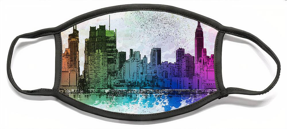 Big Apple Face Mask featuring the photograph I Love New York by Susan Candelario