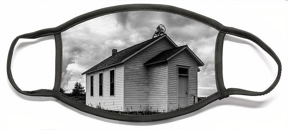 Rural School Face Mask featuring the photograph Icarian Schoolhouse by Ed Peterson