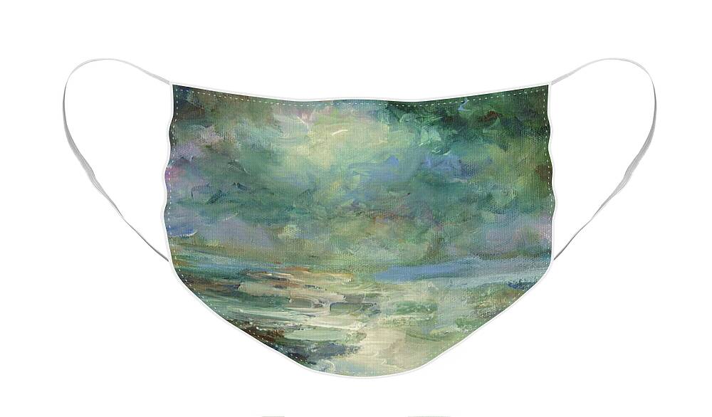 Impressionism Face Mask featuring the painting Into The Light by Mary Wolf