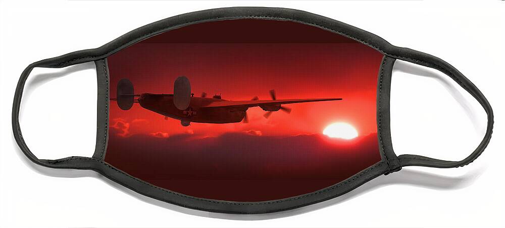 Warbirds Face Mask featuring the photograph Into the Sun by Mike McGlothlen