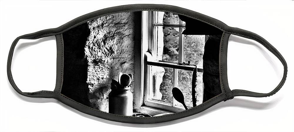 Ireland Face Mask featuring the photograph Irish Cottage Window by Nigel R Bell