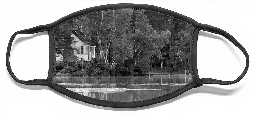 Maine Face Mask featuring the photograph Island Cabin - Maine by Steven Ralser