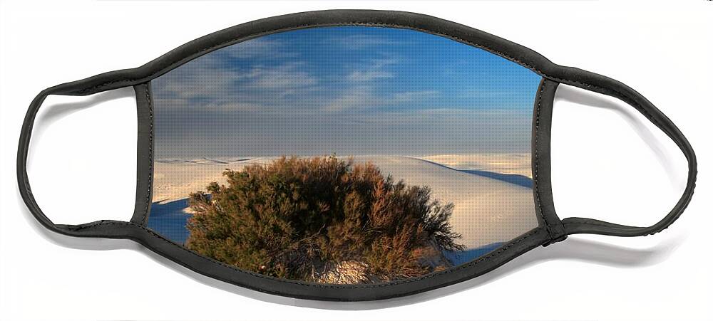 White Sands National Monument Face Mask featuring the photograph Islands In White Sands by Adam Jewell