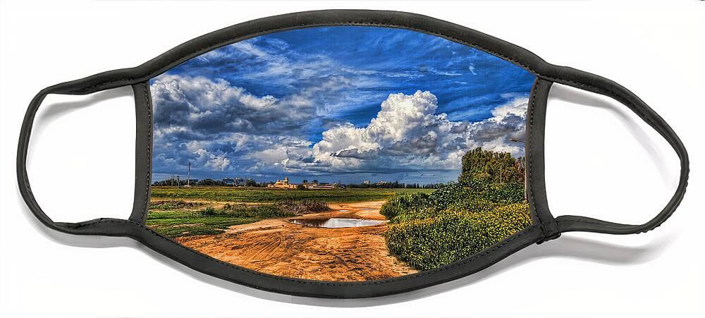 Landscape Face Mask featuring the photograph Israel End of Spring Season by Ron Shoshani
