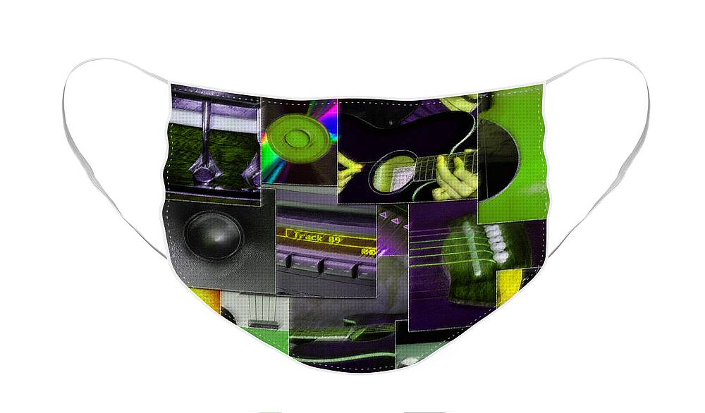 Music Face Mask featuring the photograph It's All about Music by Randi Grace Nilsberg