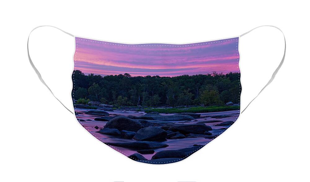 James River Sunset Face Mask featuring the photograph James River Sunset by Jemmy Archer