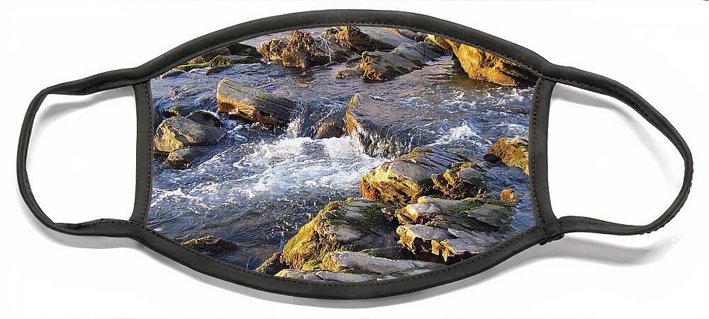 Watauga River Face Mask featuring the photograph January Afternoon on the Watauga by Cynthia Clark
