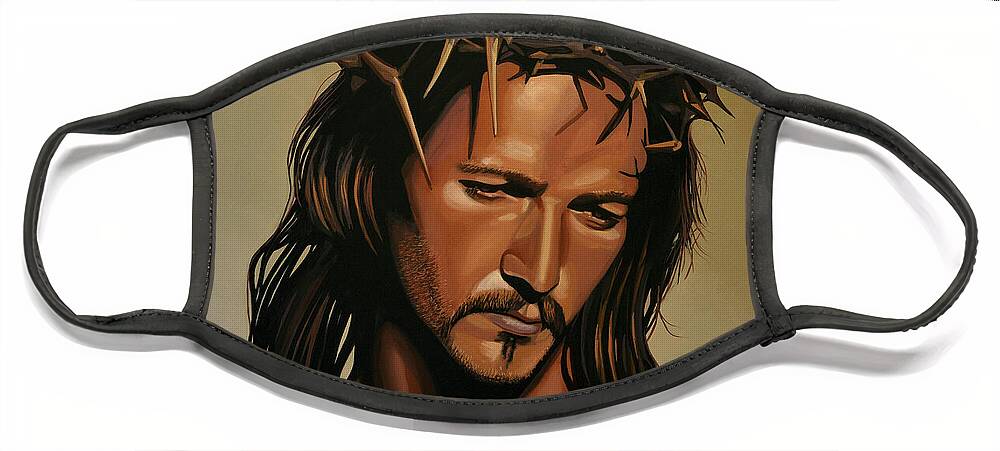 Jesus Christ Face Mask featuring the painting Jesus Christ Superstar by Paul Meijering