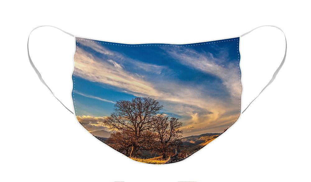 Landscape Face Mask featuring the photograph Jet Stream by Marc Crumpler