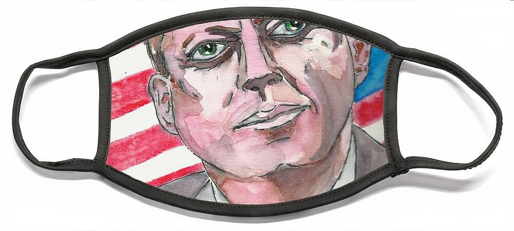1963 Face Mask featuring the painting JFK by The GYPSY