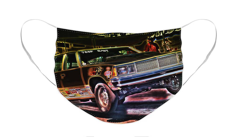 Chevelle Face Mask featuring the digital art Jumping Chevelle by Richard J Cassato