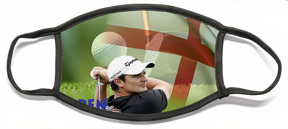 Play Face Mask featuring the photograph Justin Rose by Spikey Mouse Photography