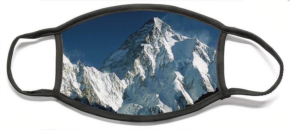 00260216 Face Mask featuring the photograph K2 At Dawn by Colin Monteath