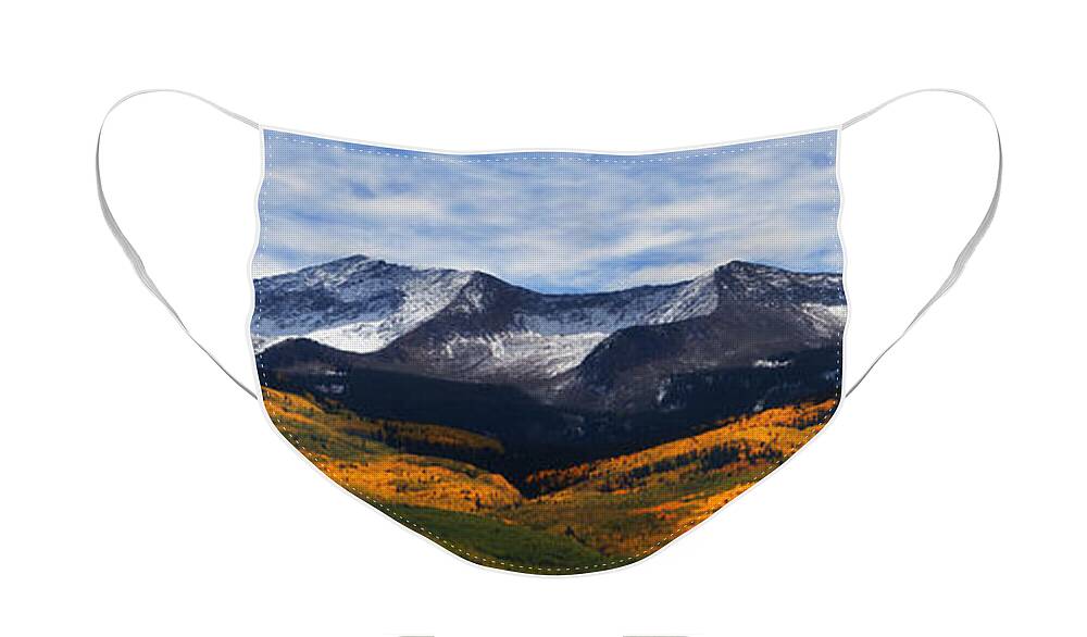 Kebler Pass Face Mask featuring the photograph Kebler Pass Fall Colors by Darren White