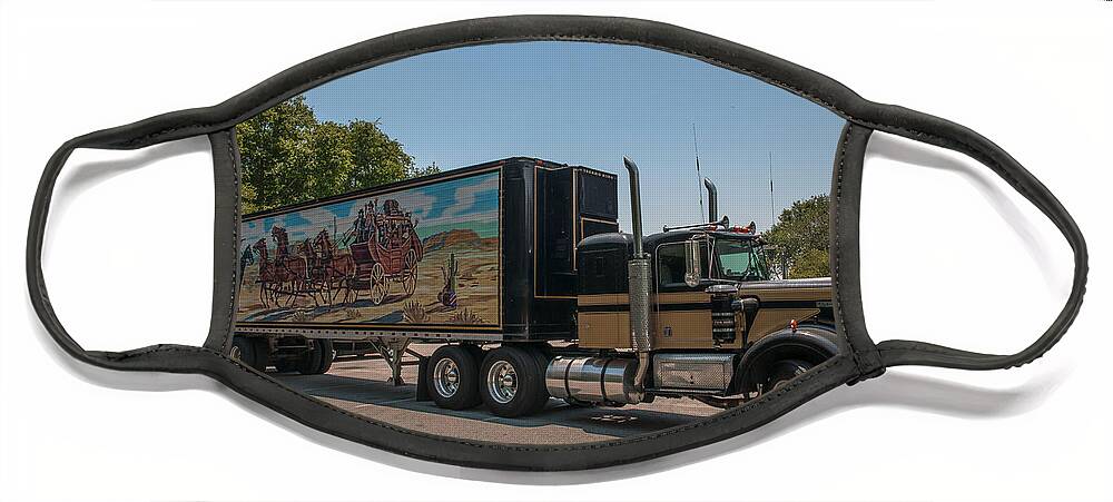 10-4 Face Mask featuring the photograph Keep those Wheels a Truckin by Dale Powell