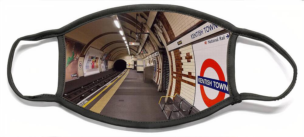 Tube Face Mask featuring the photograph Kentish Town Tube Station by Nicky Jameson