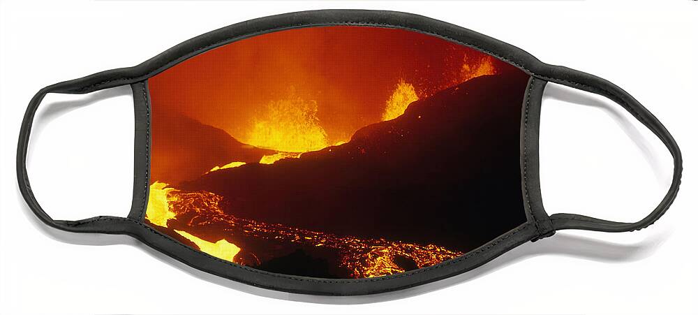 Crater Face Mask featuring the photograph Kilauea Rift by Soames Summerhays