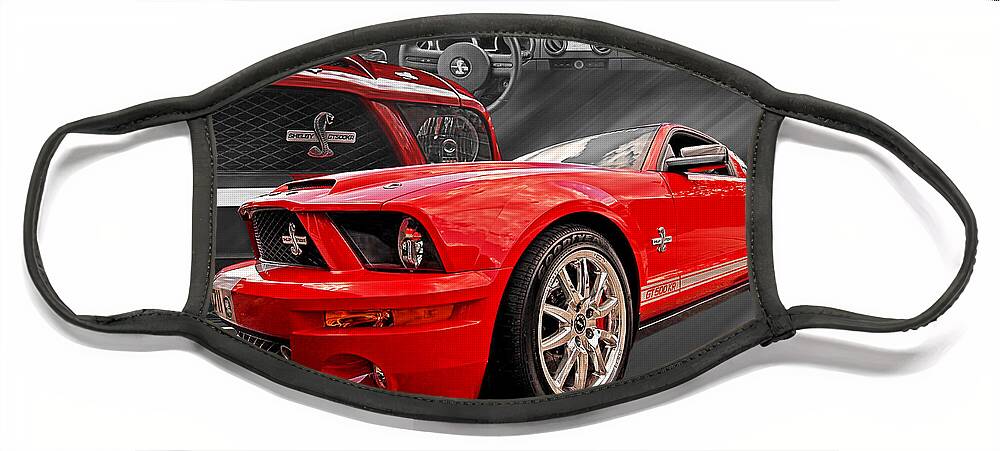 Shelby Mustang Face Mask featuring the photograph King of the Road by Gill Billington