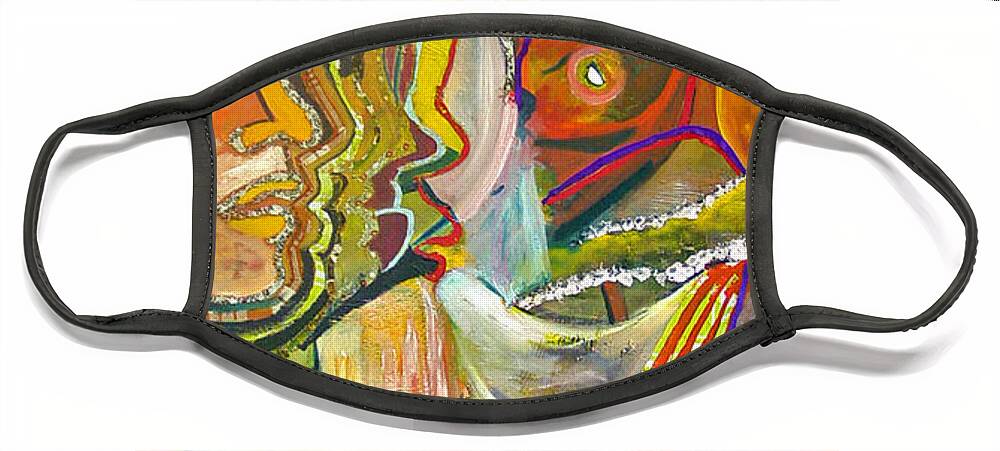 Impressionism Face Mask featuring the painting Koulikoro Woman by Peggy Blood
