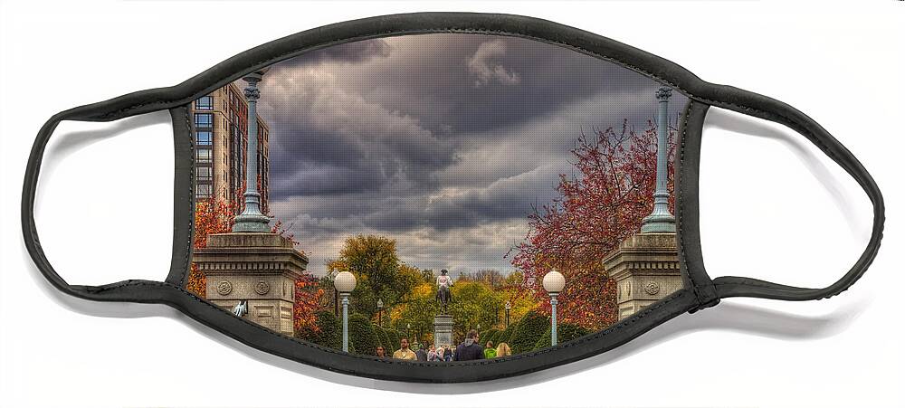 Boston Bridge Face Mask featuring the photograph Lagoon Bridge in Boston Public Garden by Joann Vitali