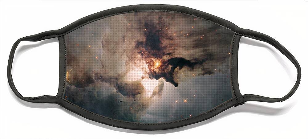 Science Face Mask featuring the photograph Lagoon Nebula, M8, Ngc 6523 by Science Source