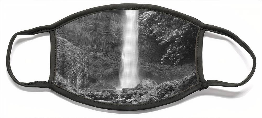 Waterfall Face Mask featuring the photograph Latourelle falls 10 by Rich Collins