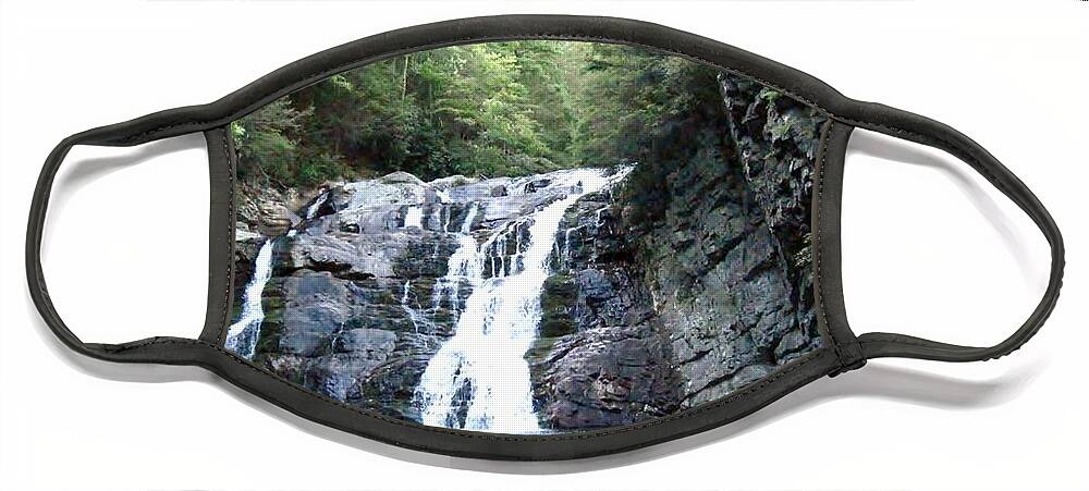 Appalachian Trail Face Mask featuring the photograph Laurel Falls by Cynthia Clark