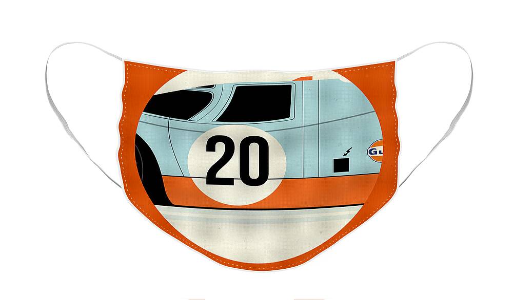 Le Mans Face Mask featuring the painting Le Mans Poster by Naxart Studio