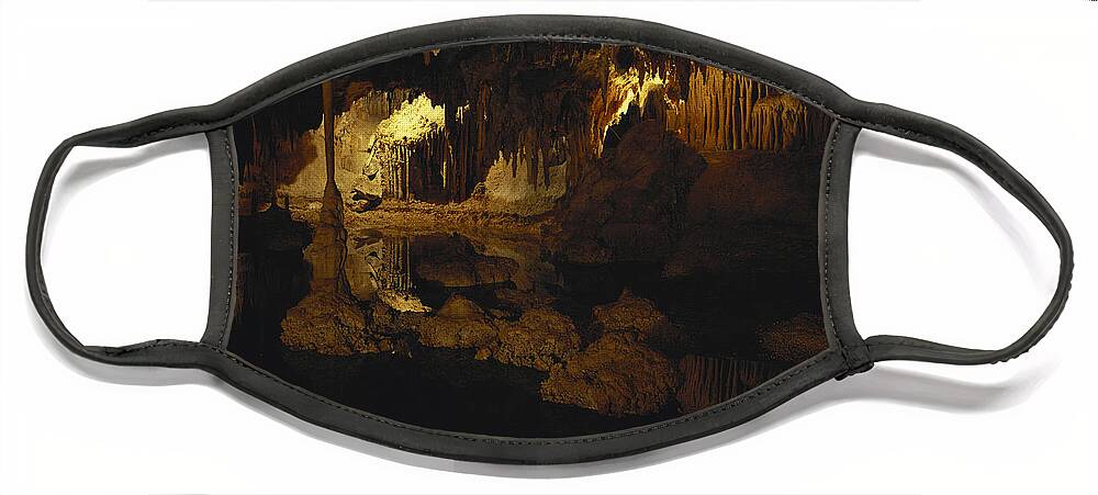 1975 Face Mask featuring the photograph Lehman Caves by Richard W Brooks