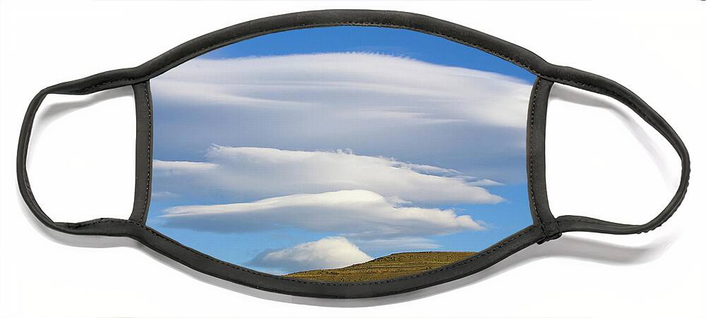 00346037 Face Mask featuring the photograph Lenticular Clouds Over Torres Del Paine by Yva Momatiuk John Eastcott