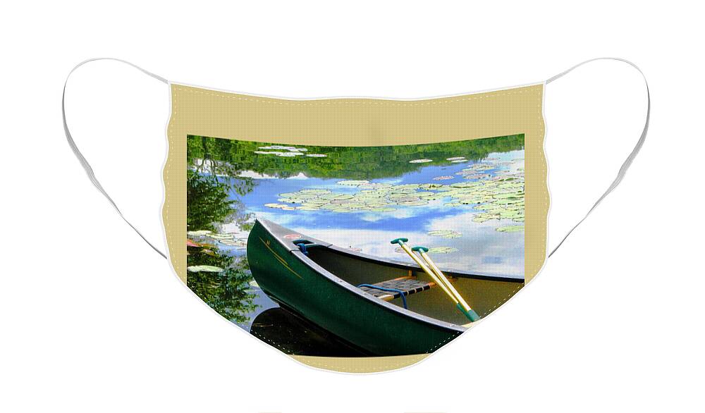 Canoes Face Mask featuring the photograph Let's Go Out In The Old Town by Angela Davies