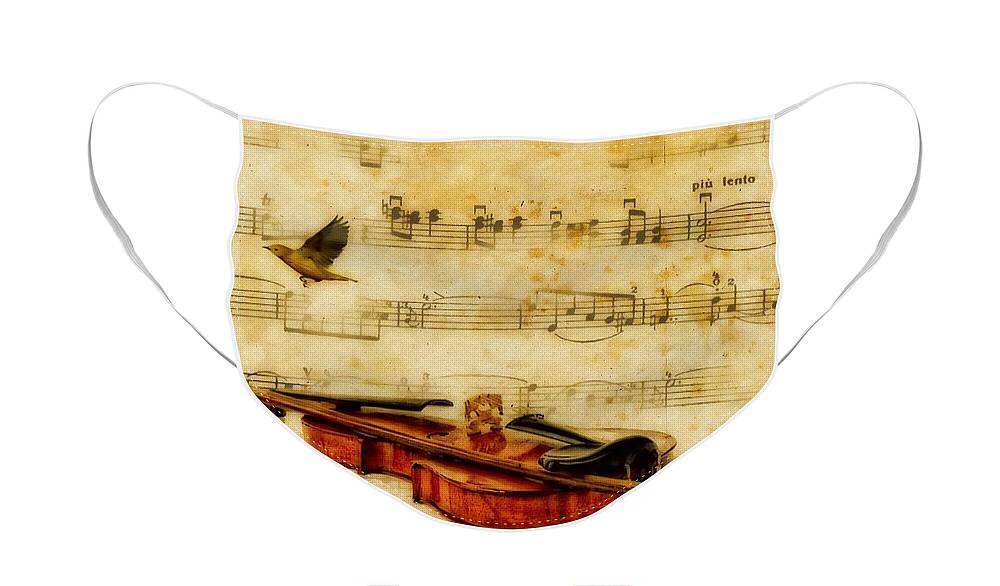 Music Face Mask featuring the digital art Liebesfreud Joy of Love by Olga Hamilton