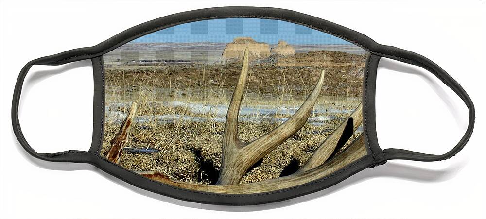 Pawnee Buttes Face Mask featuring the photograph Life Above The Buttes by Shane Bechler