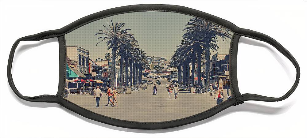Hermosa Beach Face Mask featuring the photograph Life in a Beach Town by Laurie Search