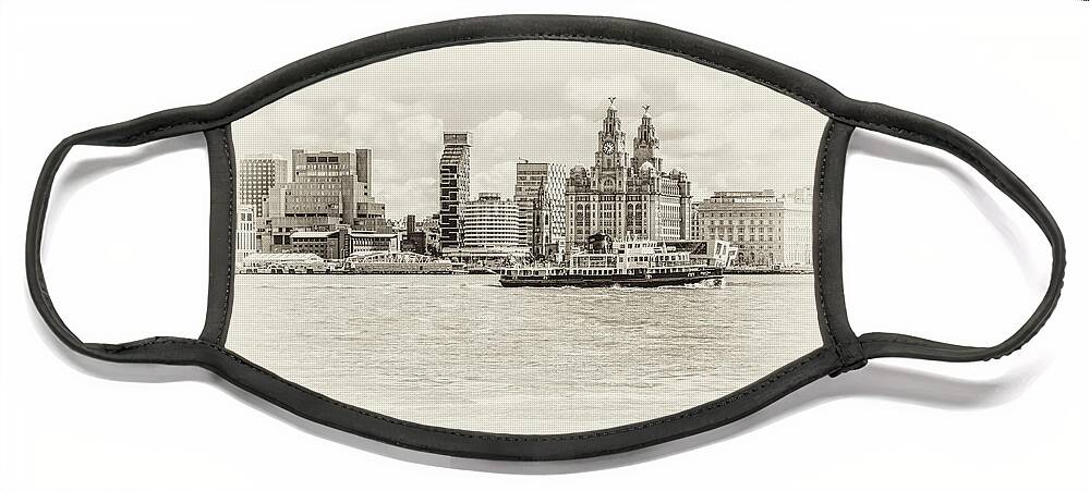 Liverpool Museum Face Mask featuring the photograph Liverpool Ferry by Spikey Mouse Photography