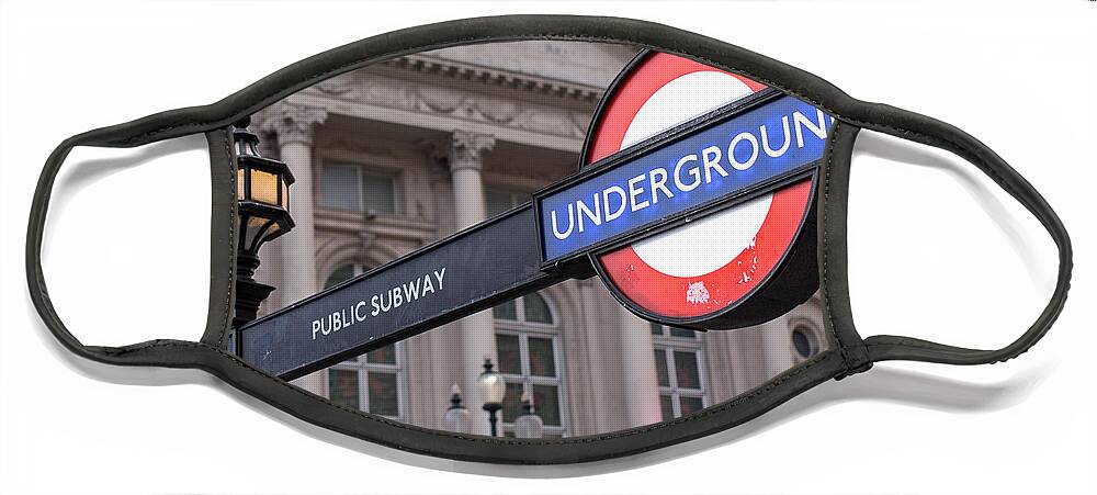 London Face Mask featuring the photograph London Underground 1 by Nigel R Bell