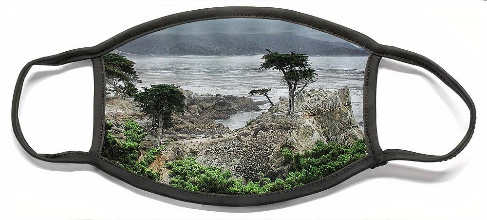 Beach Face Mask featuring the photograph Lone Cypress by Steve Ondrus