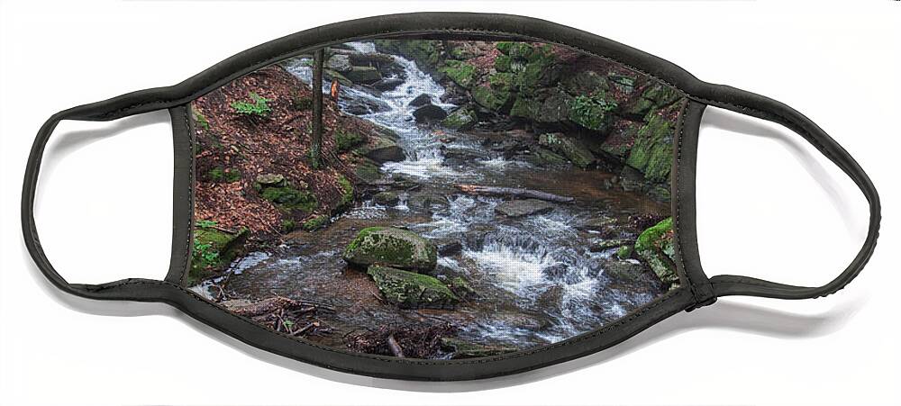 New England Face Mask featuring the photograph Lonely Bridge over troubled water by Jeff Folger