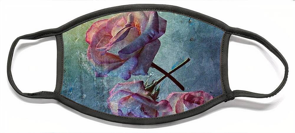 Roses Face Mask featuring the photograph Look Back in Time by Marianna Mills