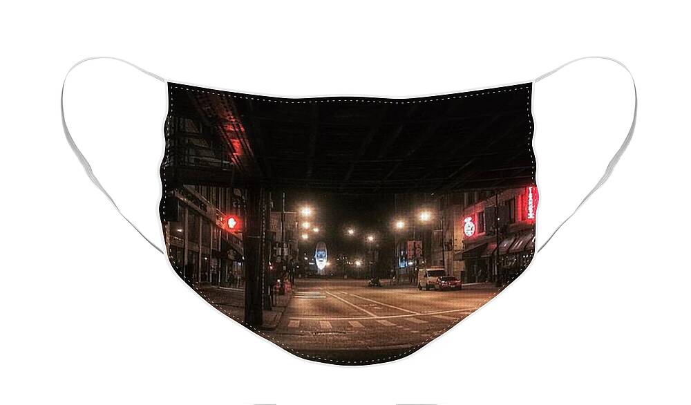 City Face Mask featuring the photograph Looking East from Wabash by Nick Heap