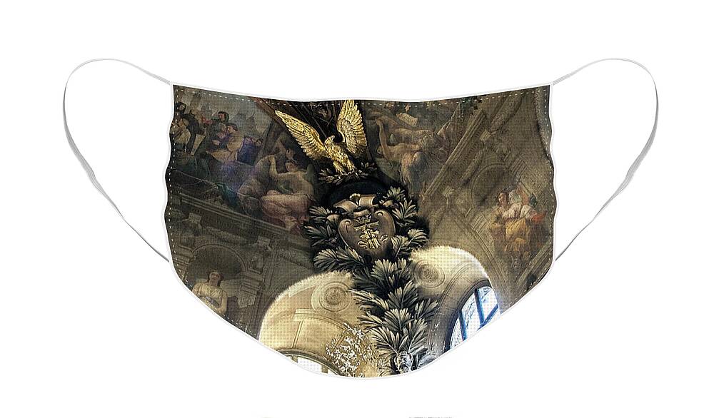 Louvre Face Mask featuring the photograph Louvre With A View Denise Dube by Denise Dube