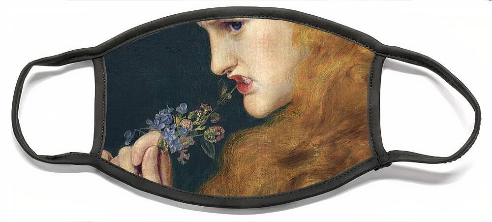 Frederick Sandys Face Mask featuring the painting Loves Shadow by Frederick Sandys