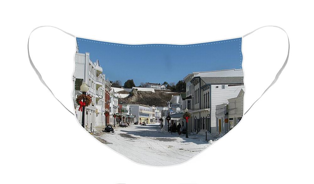 Mackinac Island Face Mask featuring the photograph Mackinac Island in Winter by Keith Stokes