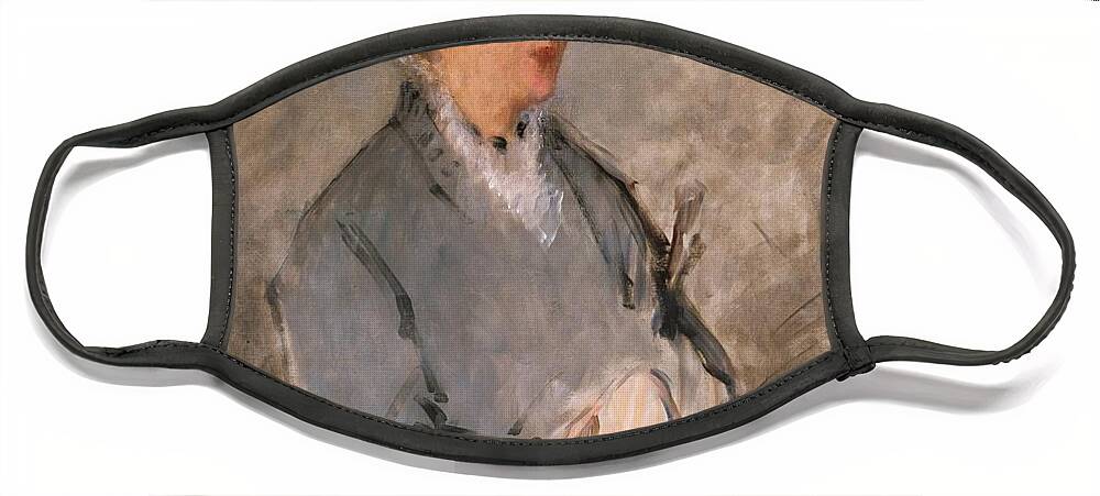 1873 Face Mask featuring the painting Madame Edouard Manet by Edouard Manet