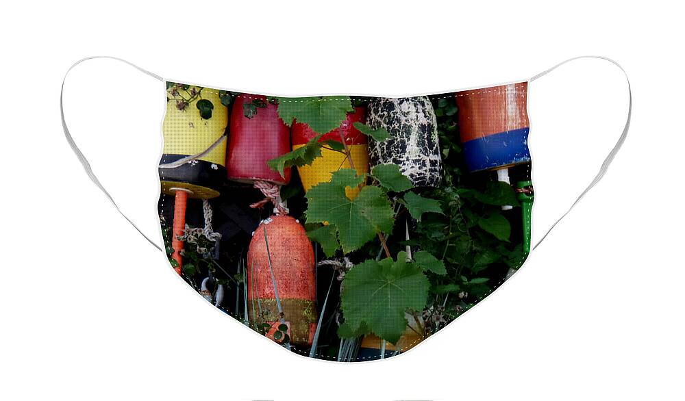 Lobster Buoys Face Mask featuring the photograph Maine Retirees by HEVi FineArt