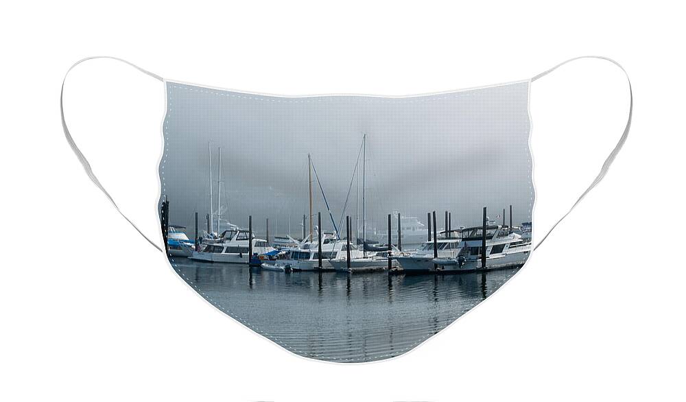 Gig Harbor Face Mask featuring the photograph Marina Fog by Tikvah's Hope